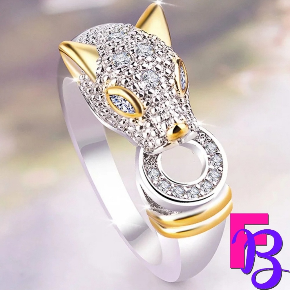 Designer Silver & Gold Panther Ring - Picture 3 of 12